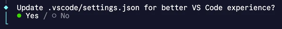 ESLint 初始化自動更新 VS Code 設定檔的提示