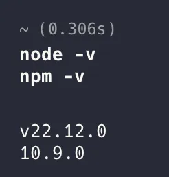 在 macOS 確認 node 與 npm 版本